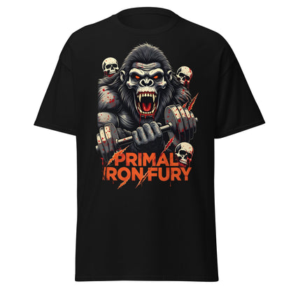Primal Iron Fury Gorilla T-Shirt – Gym Beast Lifting Tee - Black - T-Shirts Online