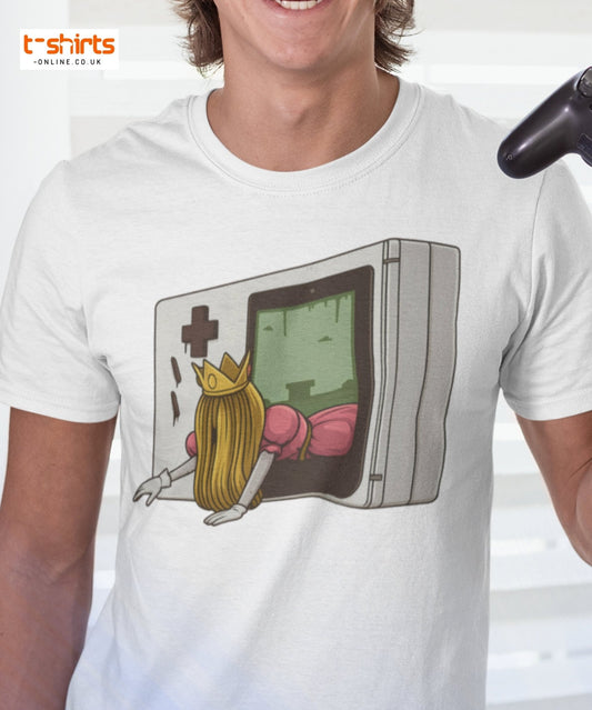 Princess Escape Console T-Shirt – Retro Horror Gamer Tee - Black - T-Shirts Online