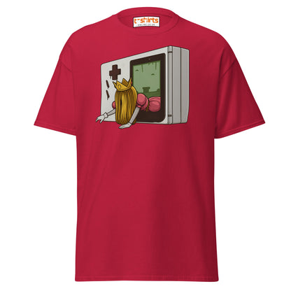 Princess Escape Console T-Shirt – Retro Horror Gamer Tee - Cardinal - T-Shirts Online
