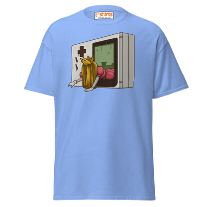 Princess Escape Console T-Shirt – Retro Horror Gamer Tee - Carolina Blue - T-Shirts Online