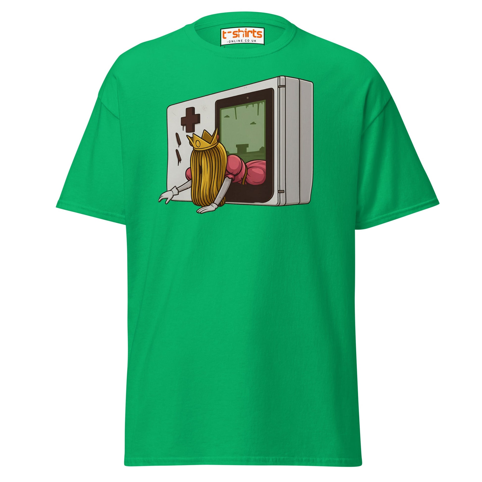 Princess Escape Console T-Shirt – Retro Horror Gamer Tee - Irish Green - T-Shirts Online