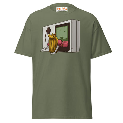 Princess Escape Console T-Shirt – Retro Horror Gamer Tee - Military Green - T-Shirts Online