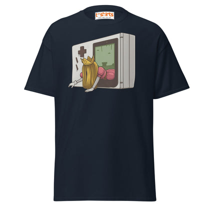 Princess Escape Console T-Shirt – Retro Horror Gamer Tee - Navy - T-Shirts Online