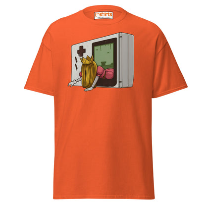 Princess Escape Console T-Shirt – Retro Horror Gamer Tee - Orange - T-Shirts Online