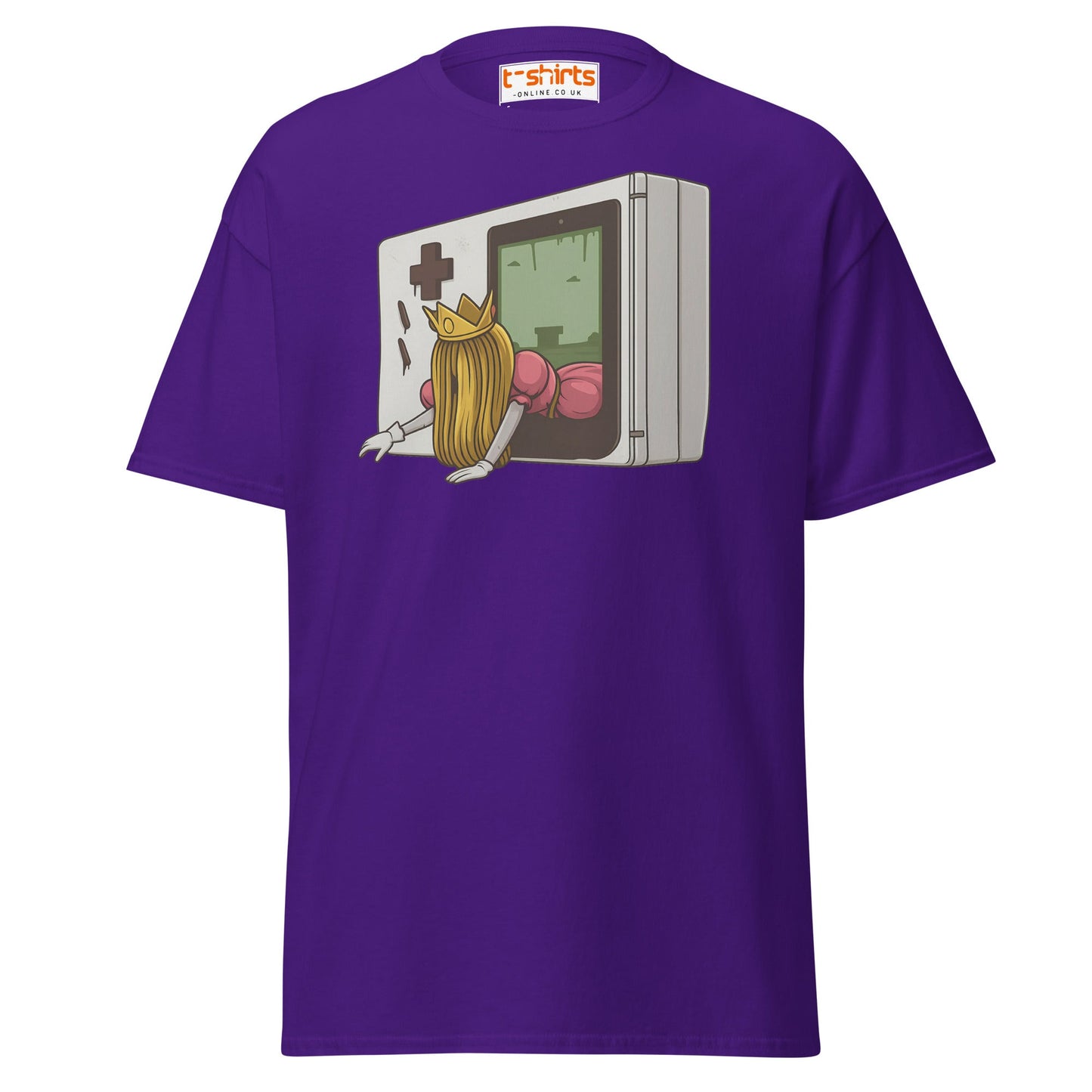 Princess Escape Console T-Shirt – Retro Horror Gamer Tee - Purple - T-Shirts Online