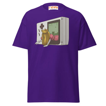 Princess Escape Console T-Shirt – Retro Horror Gamer Tee - Purple - T-Shirts Online