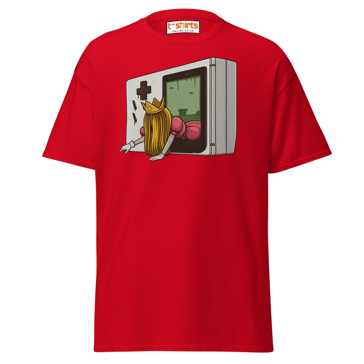 Princess Escape Console T-Shirt – Retro Horror Gamer Tee - Red - T-Shirts Online