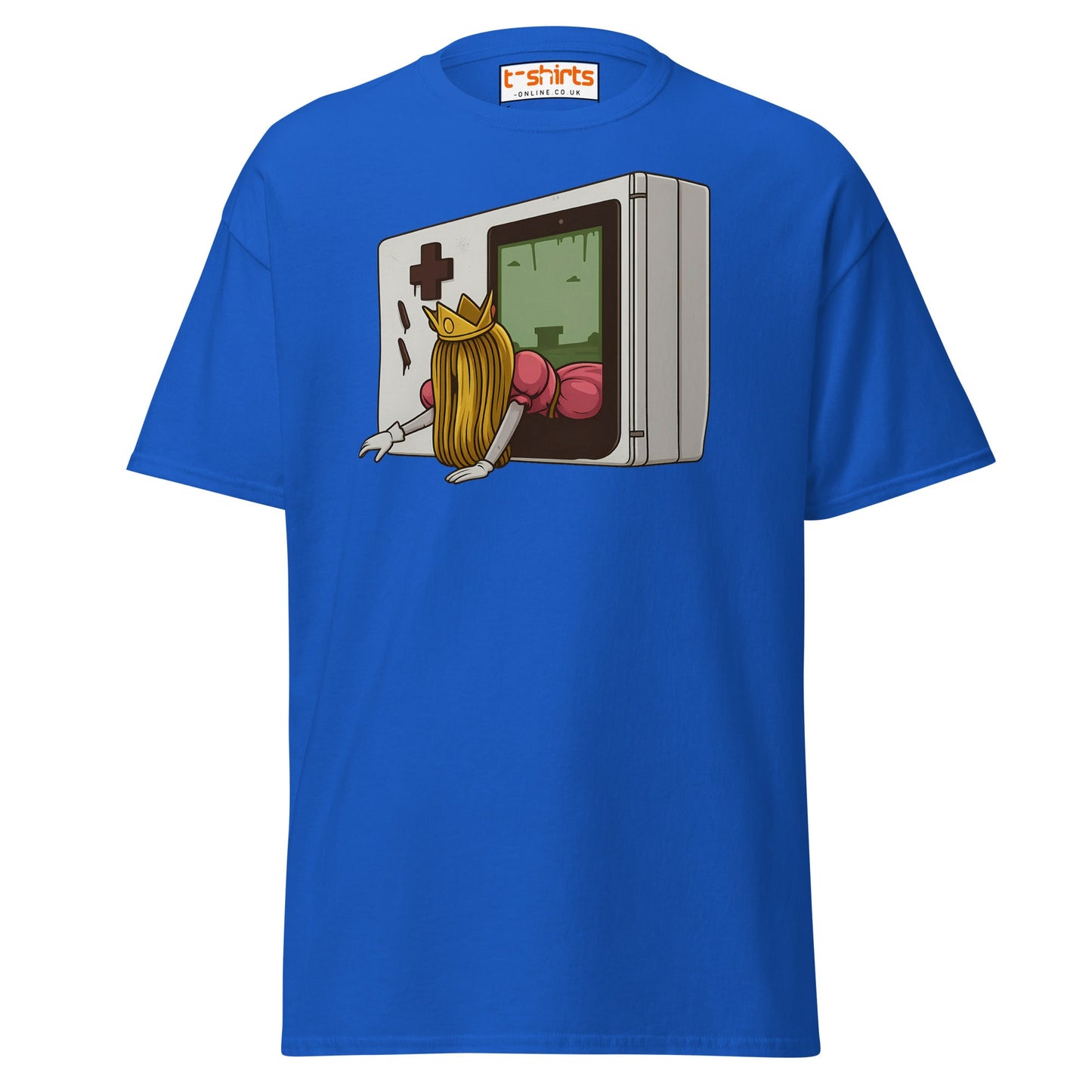 Princess Escape Console T-Shirt – Retro Horror Gamer Tee - Royal - T-Shirts Online