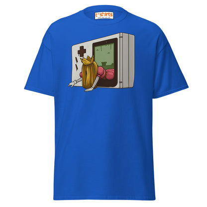 Princess Escape Console T-Shirt – Retro Horror Gamer Tee - Royal - T-Shirts Online