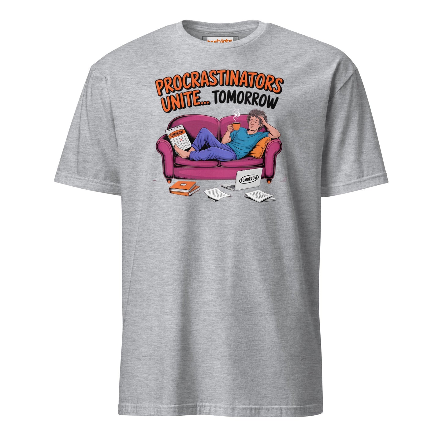 Procrastinators Unite T-Shirt - Sport Grey - T-Shirts Online