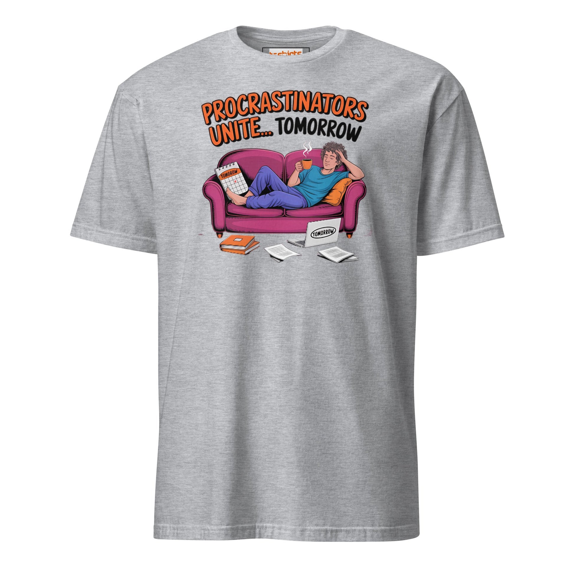 Procrastinators Unite T-Shirt - Sport Grey - T-Shirts Online
