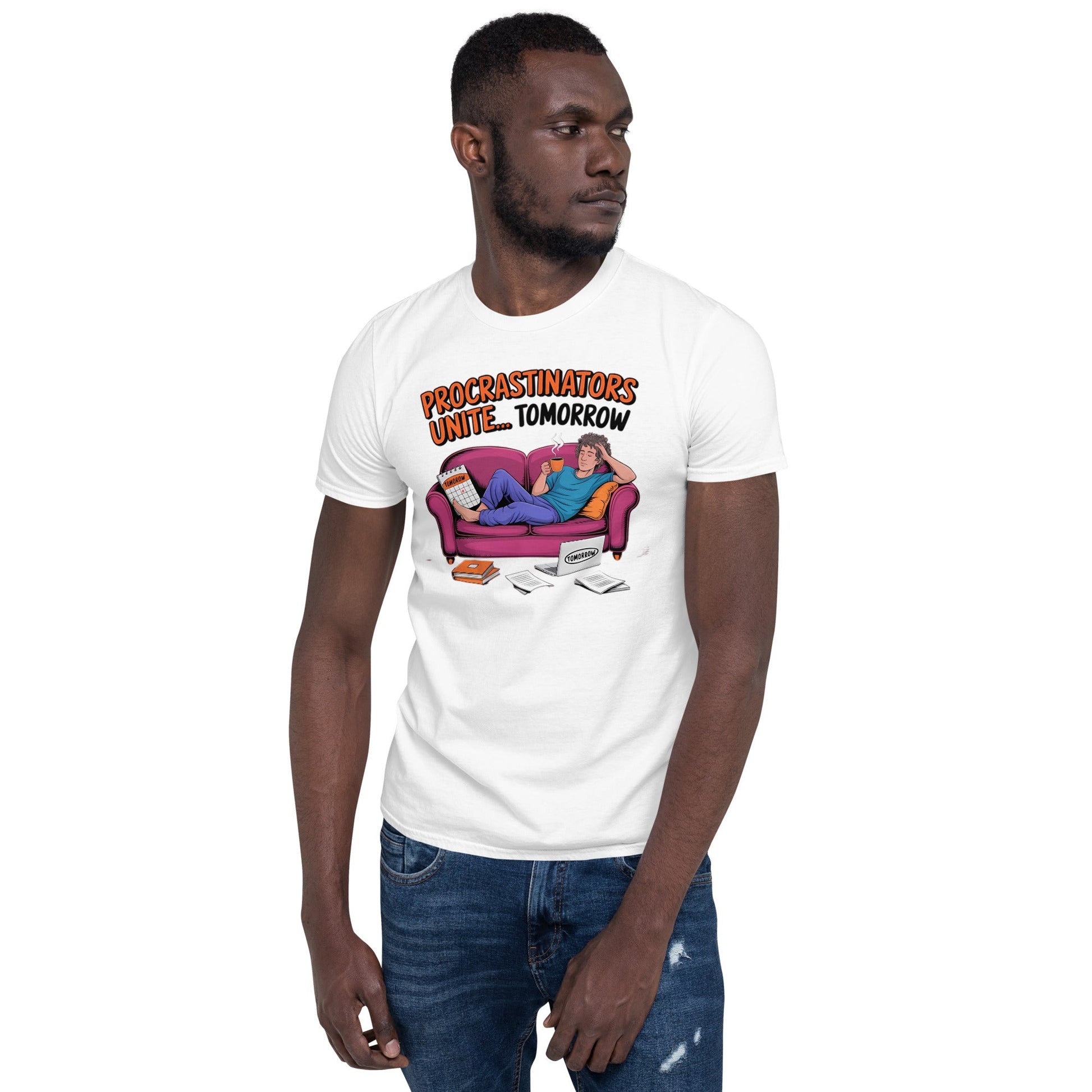 Procrastinators Unite T-Shirt - White - T-Shirts Online