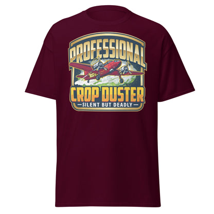 Professional Crop Duster T-Shirt – Silent But Deadly Tee - Maroon - T-Shirts Online
