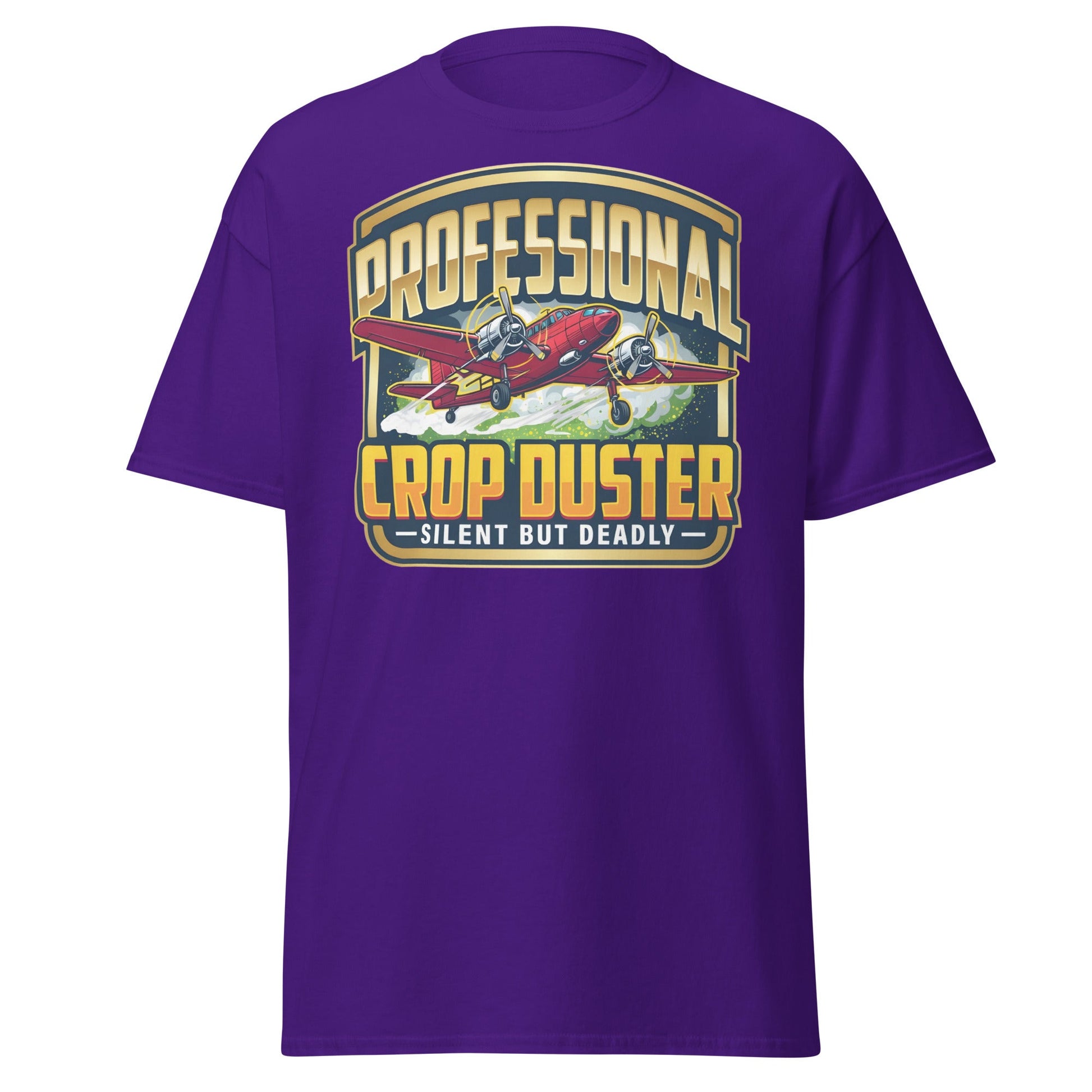 Professional Crop Duster T-Shirt – Silent But Deadly Tee - Purple - T-Shirts Online