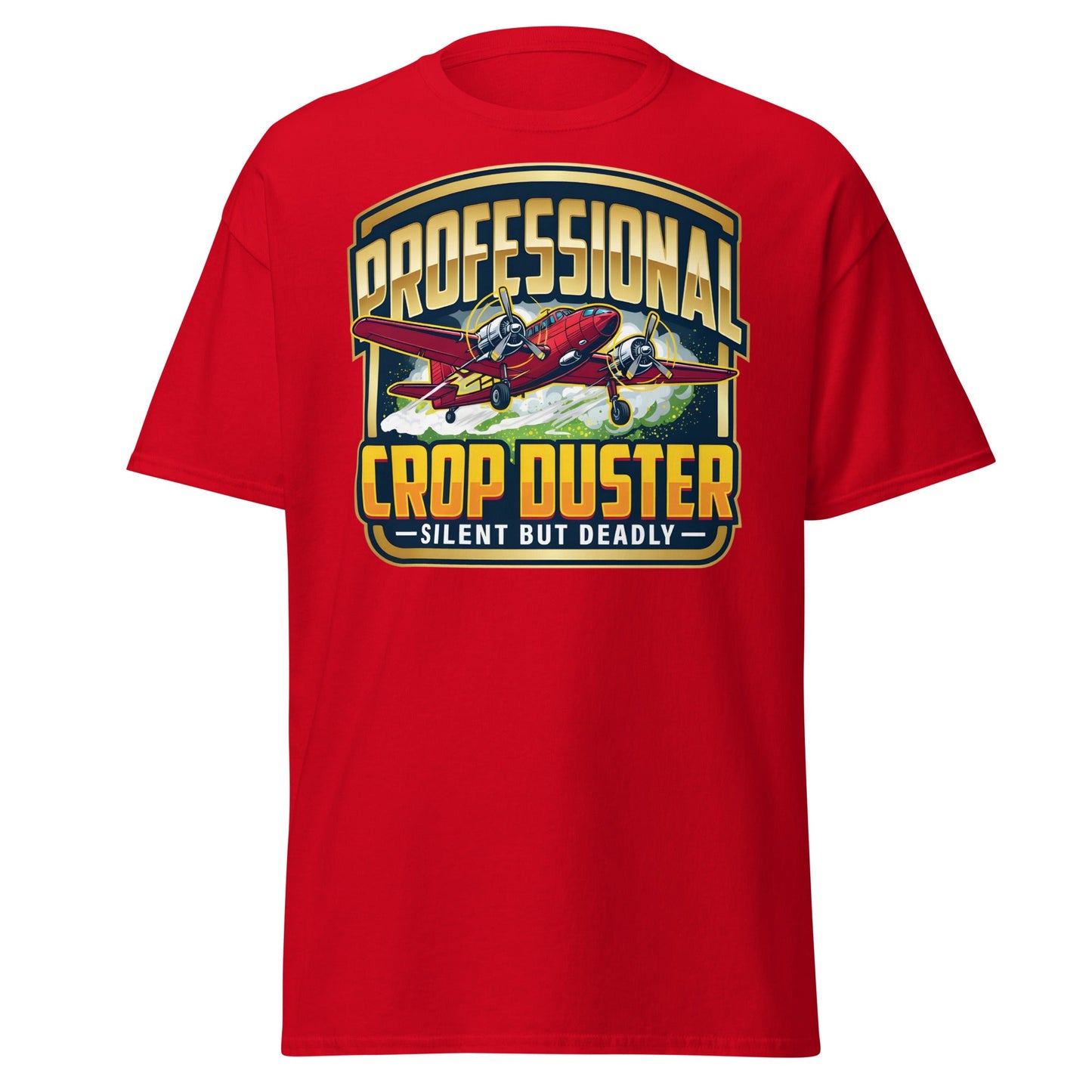 Professional Crop Duster T-Shirt – Silent But Deadly Tee - Red - T-Shirts Online