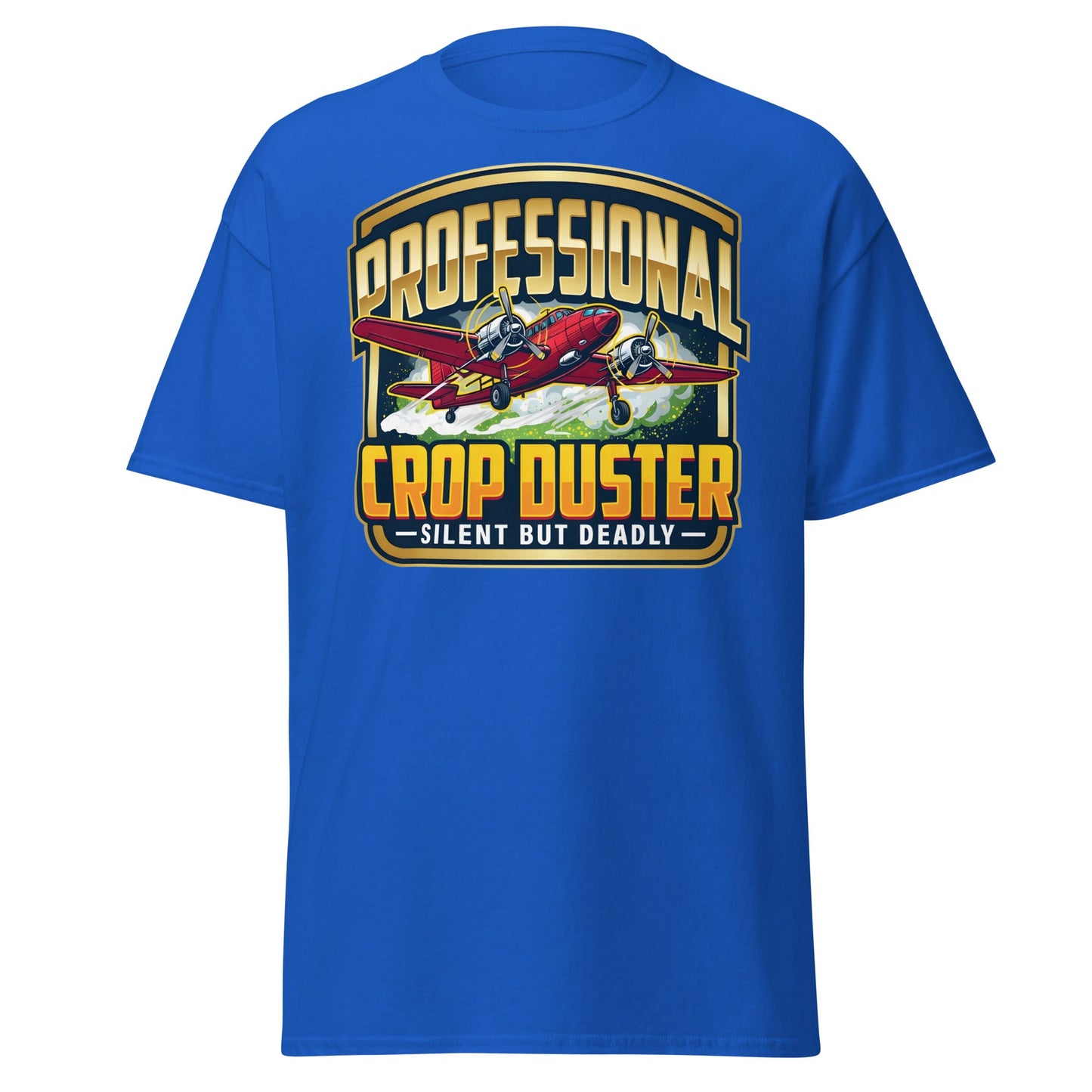 Professional Crop Duster T-Shirt – Silent But Deadly Tee - Royal - T-Shirts Online