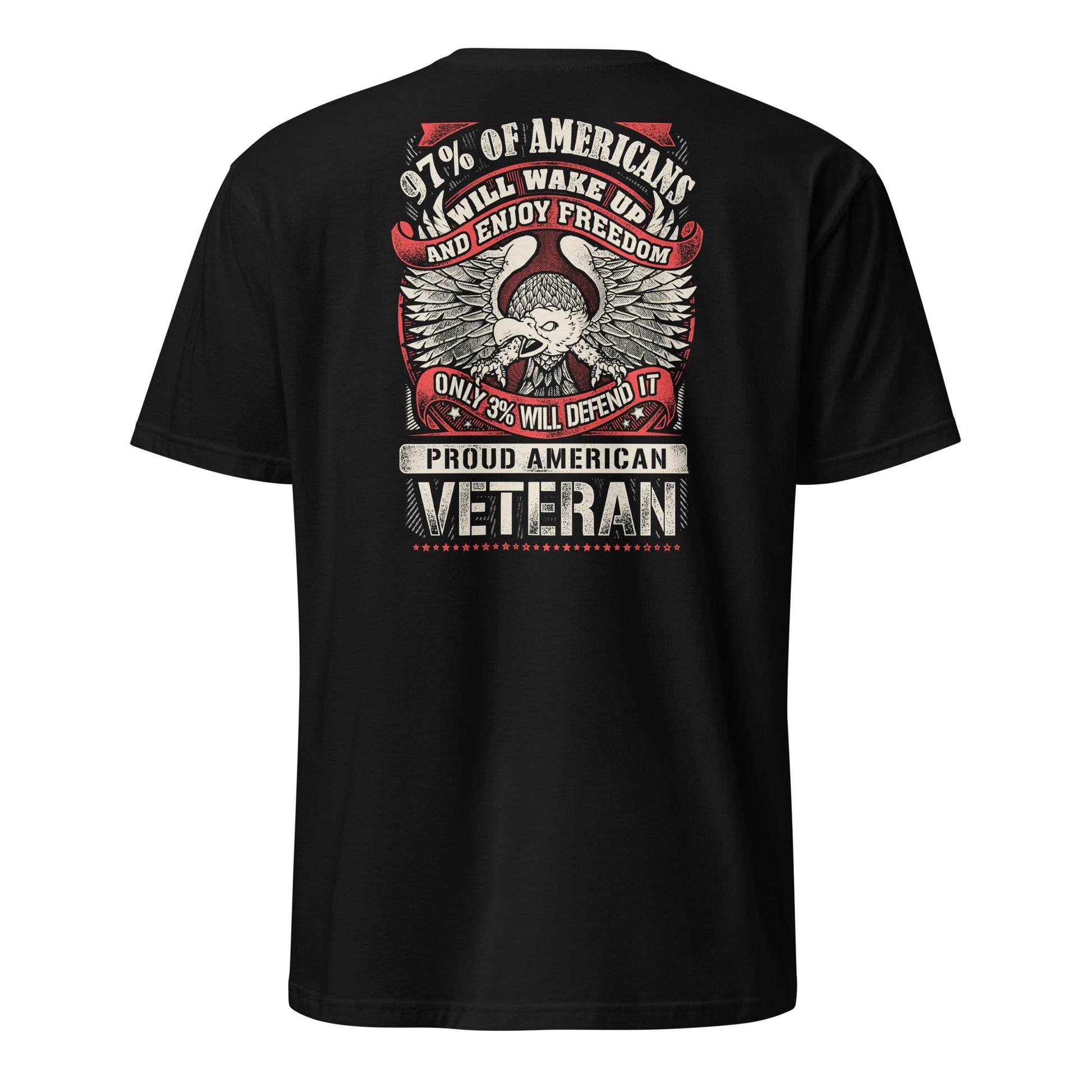 Proud American Veteran T-Shirt - Black - T-Shirts Online