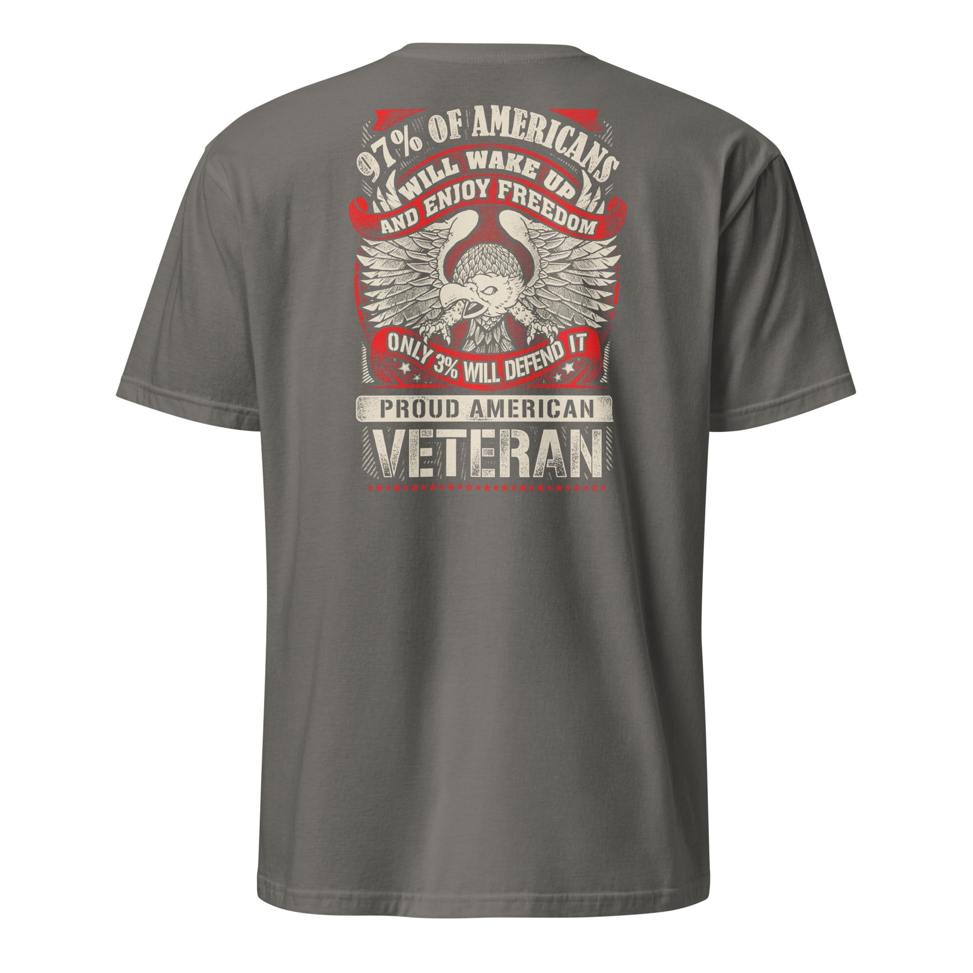 Proud American Veteran T-Shirt - Charcoal - T-Shirts Online