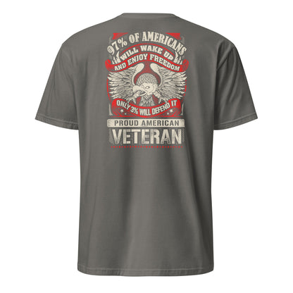 Proud American Veteran T-Shirt - Charcoal - T-Shirts Online