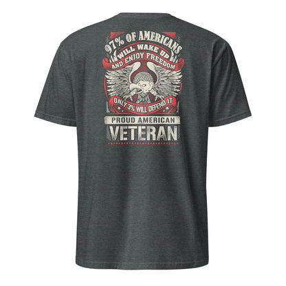 Proud American Veteran T-Shirt - Dark Heather - T-Shirts Online