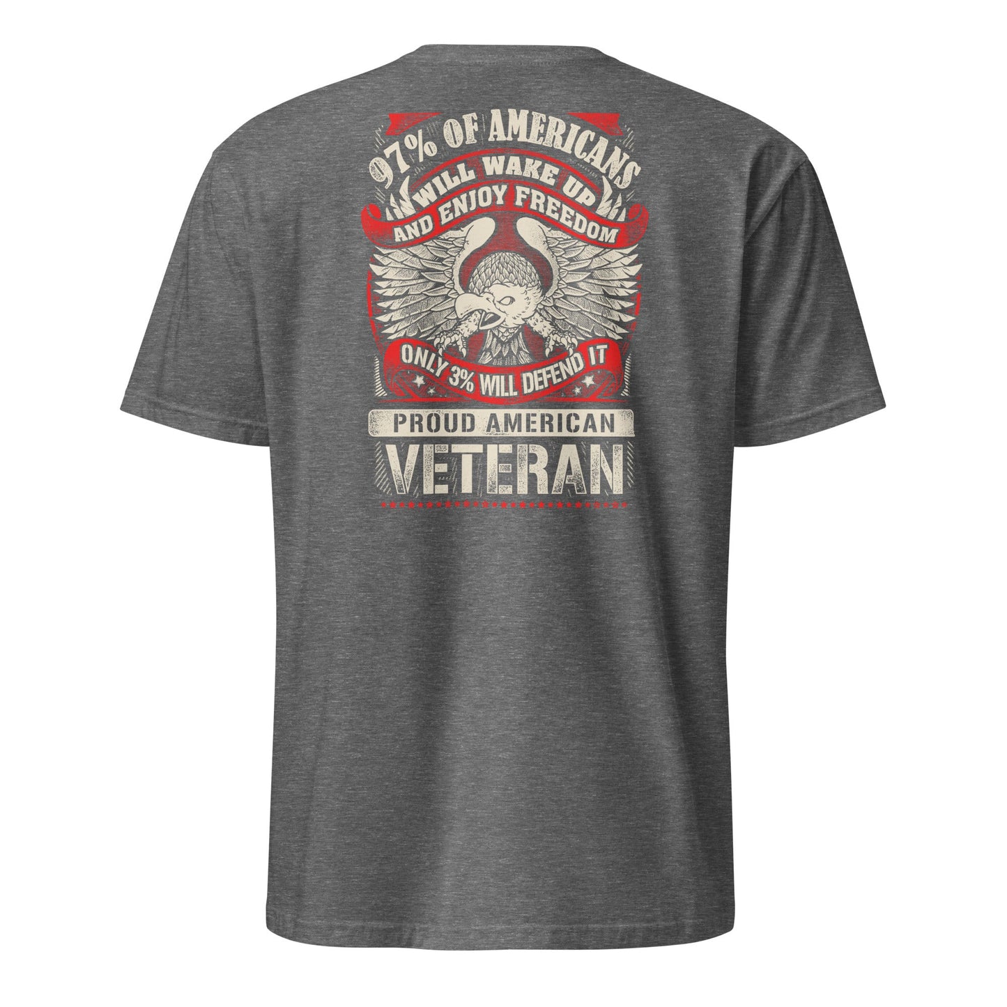 Proud American Veteran T-Shirt - Graphite Heather - T-Shirts Online