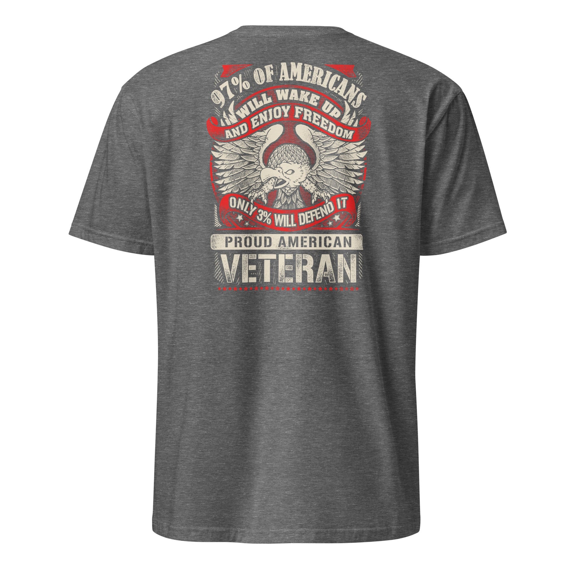 Proud American Veteran T-Shirt - Graphite Heather - T-Shirts Online