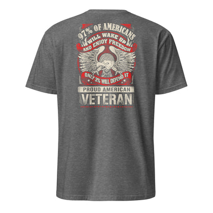 Proud American Veteran T-Shirt - Graphite Heather - T-Shirts Online
