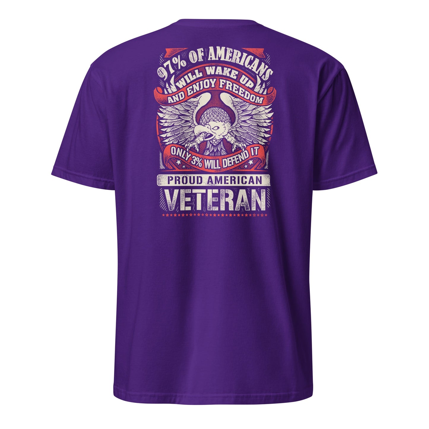 Proud American Veteran T-Shirt - Purple - T-Shirts Online