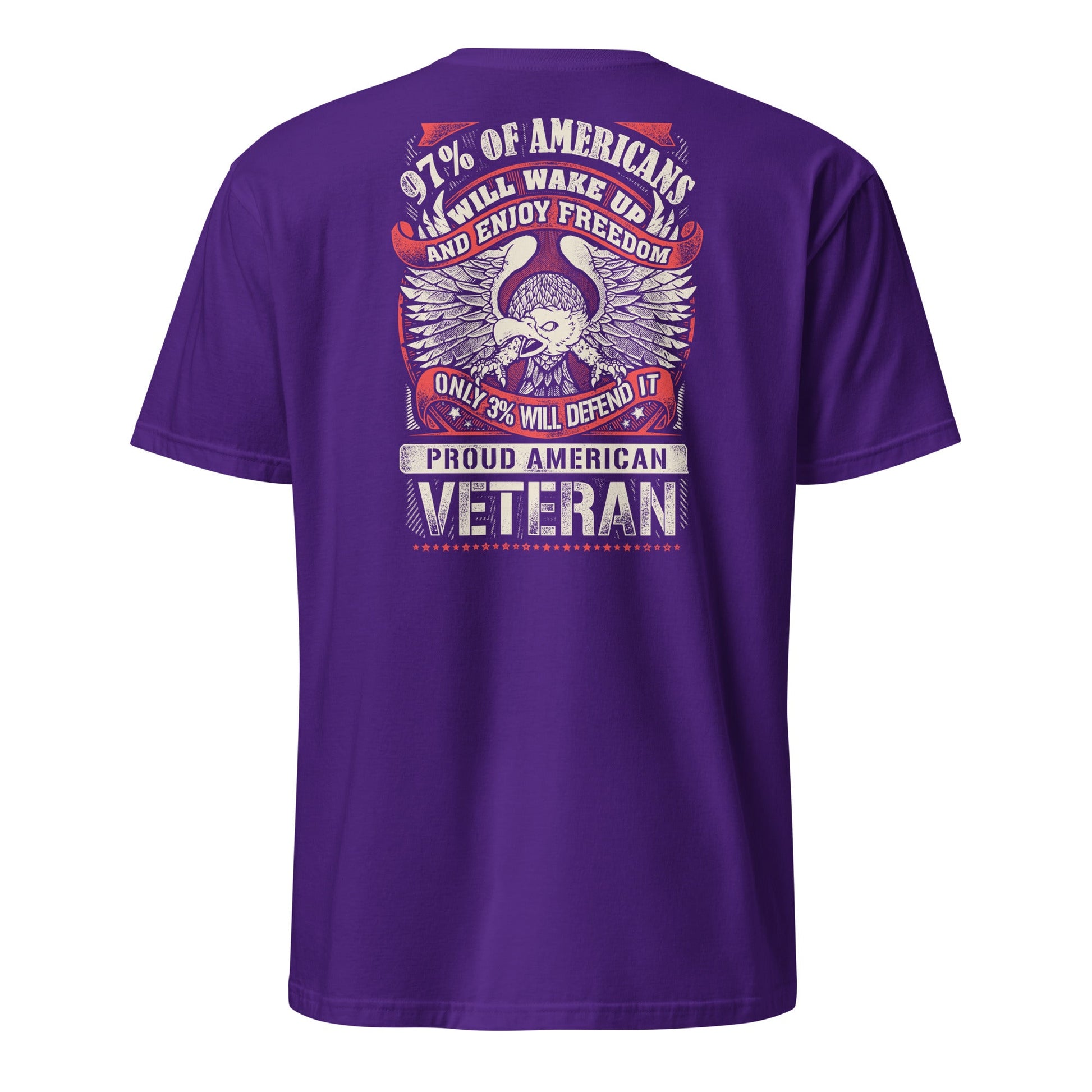 Proud American Veteran T-Shirt - Purple - T-Shirts Online