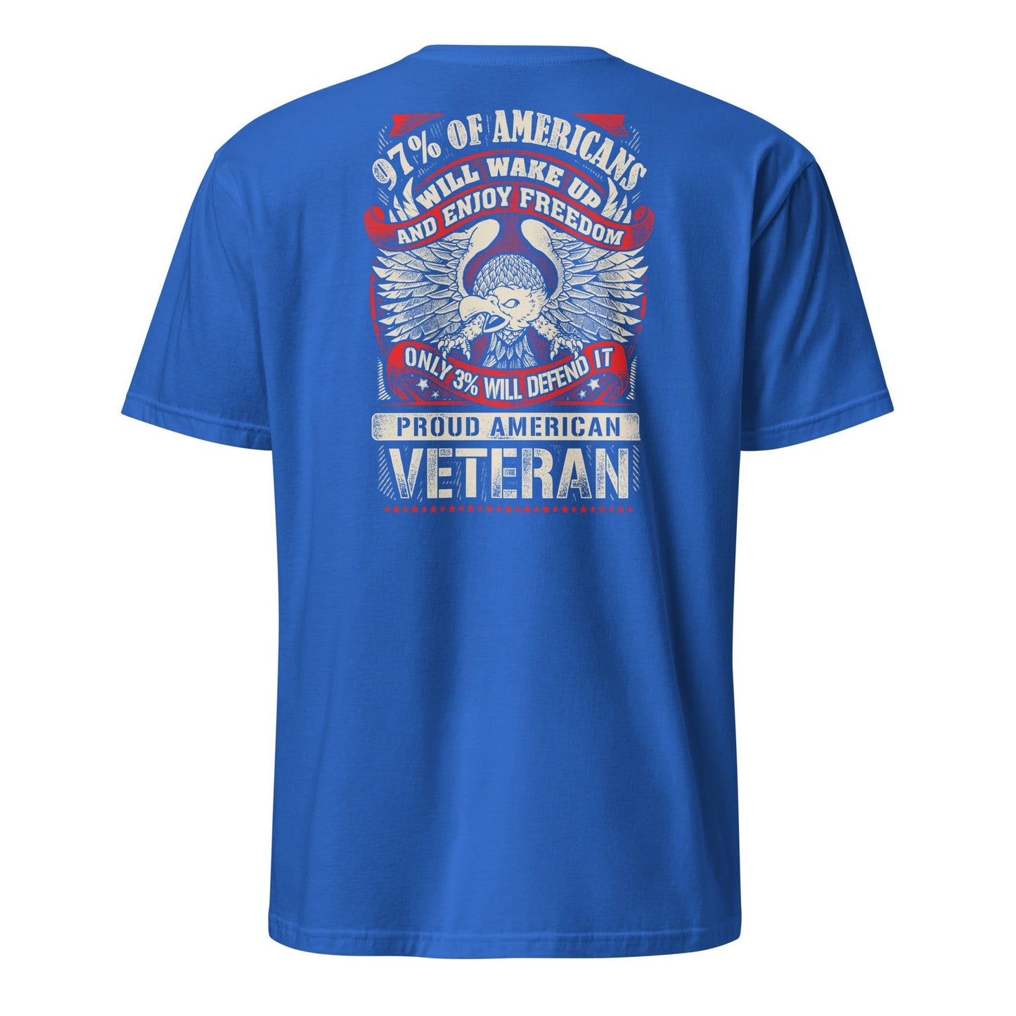 Proud American Veteran T-Shirt - Royal - T-Shirts Online