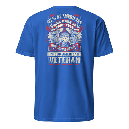 Proud American Veteran T-Shirt - Royal - T-Shirts Online