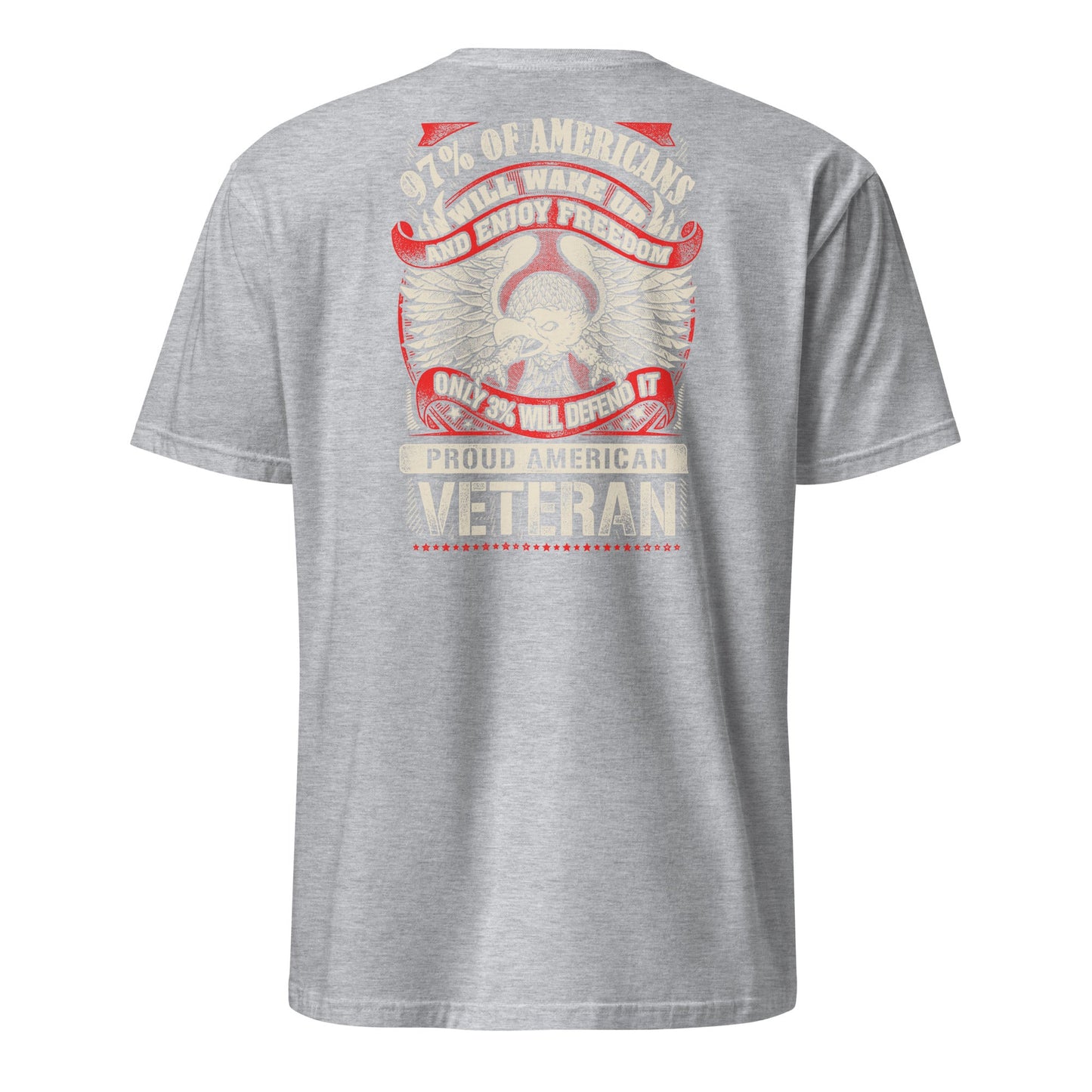 Proud American Veteran T-Shirt - Sport Grey - T-Shirts Online