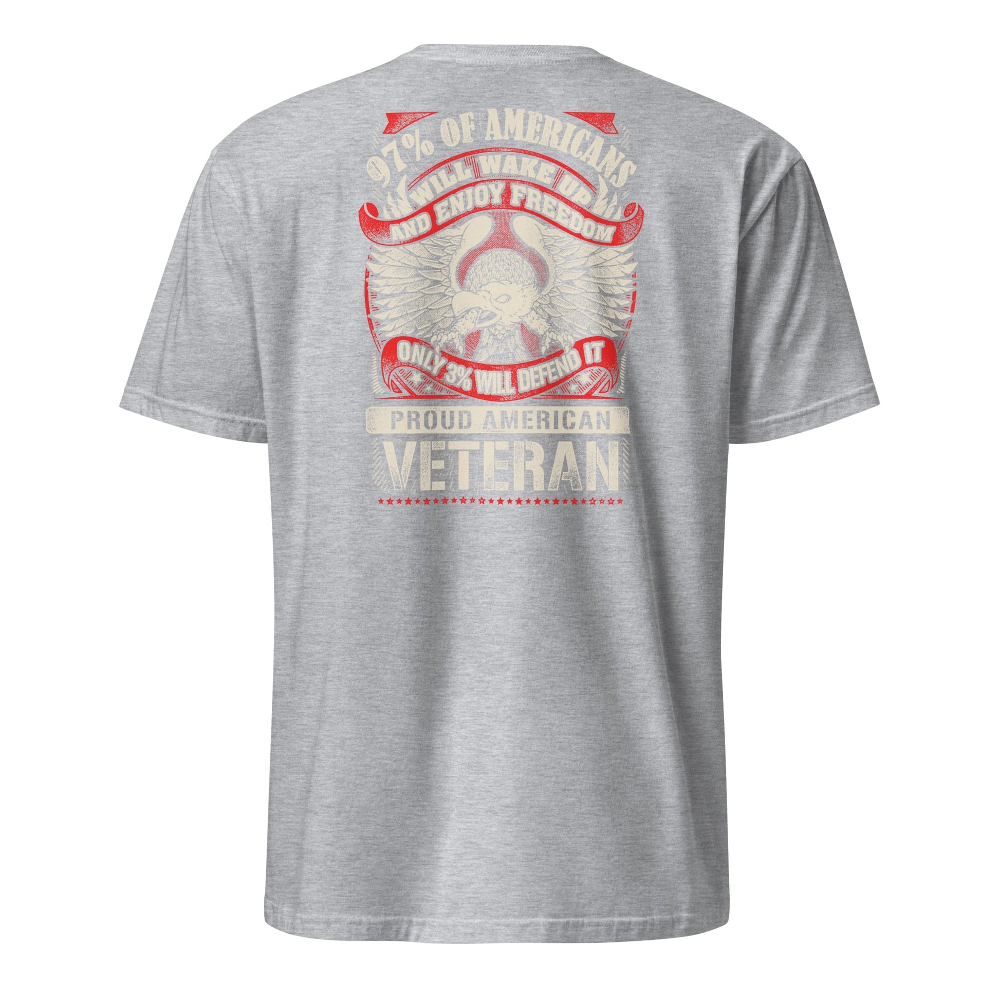 Proud American Veteran T-Shirt - Sport Grey - T-Shirts Online