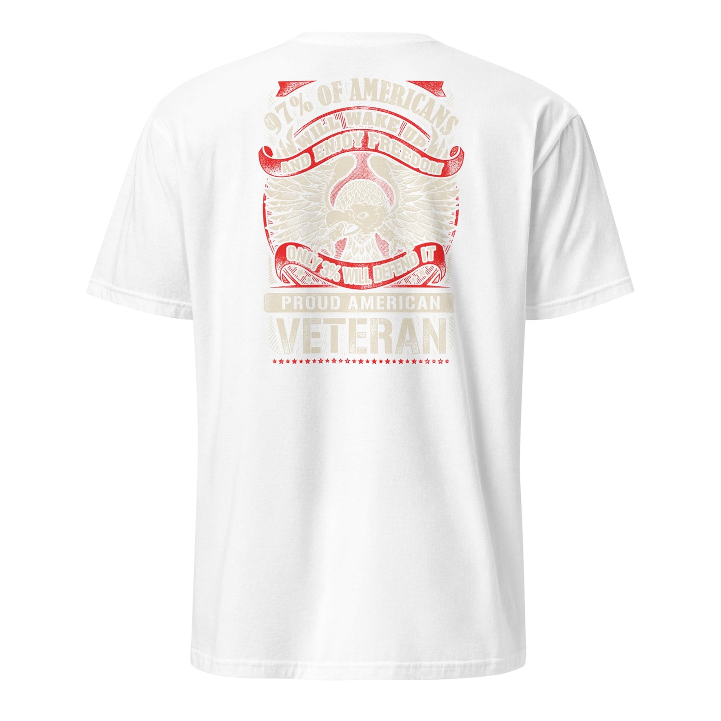 Proud American Veteran T-Shirt - White - T-Shirts Online