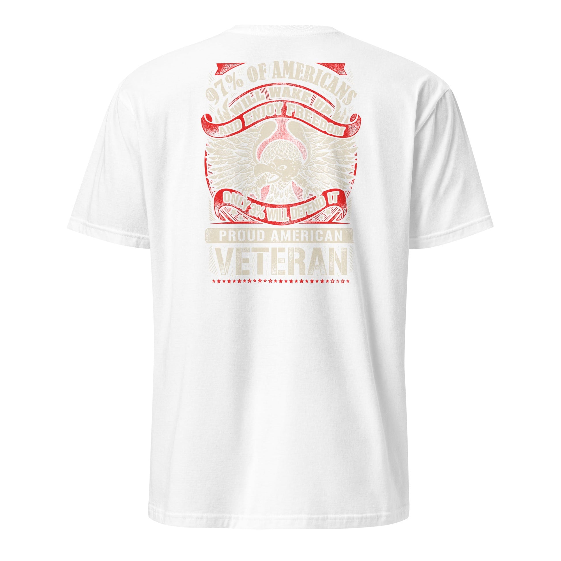 Proud American Veteran T-Shirt - White - T-Shirts Online