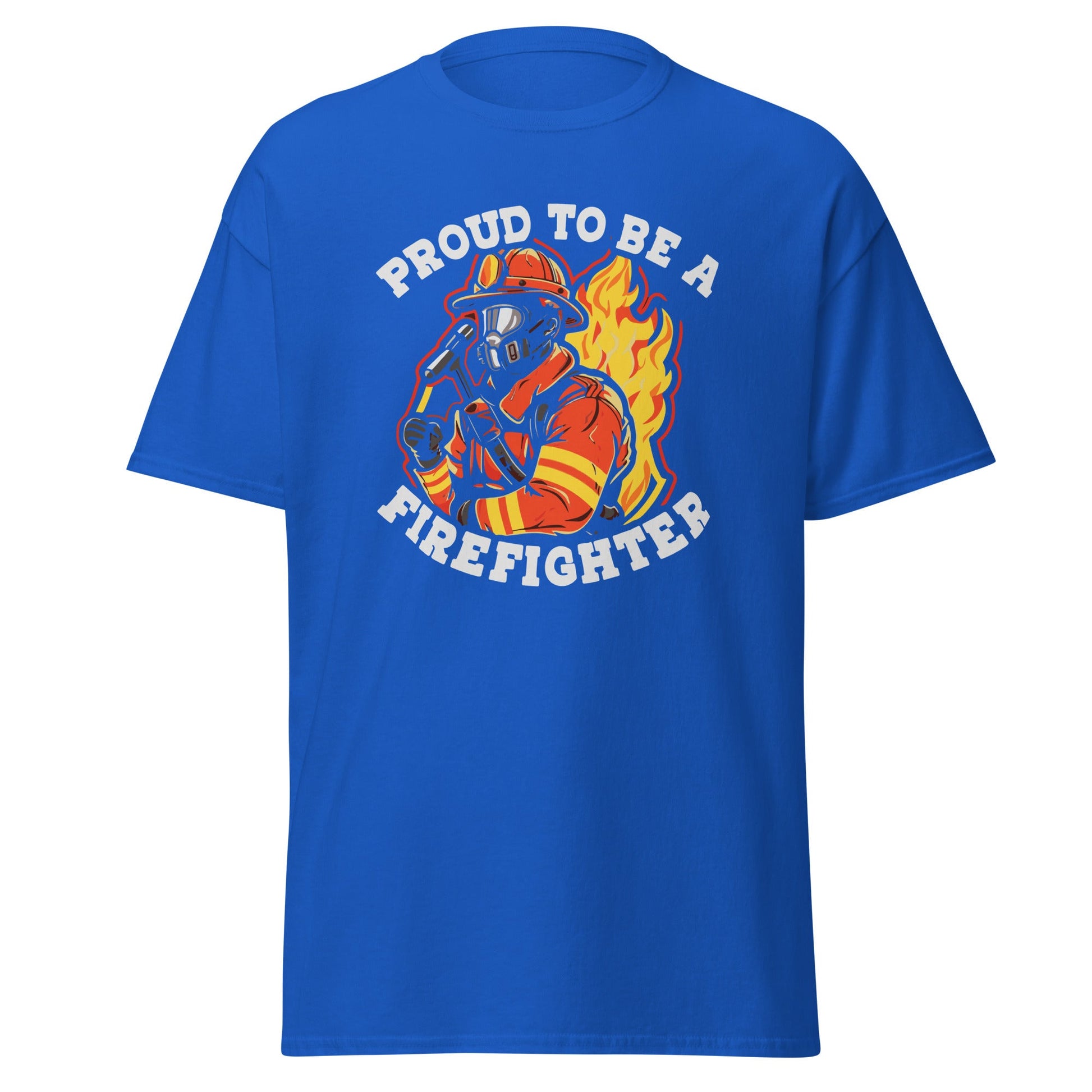 Proud Firefighter | Firefighter T-Shirt - Royal - T-Shirts Online