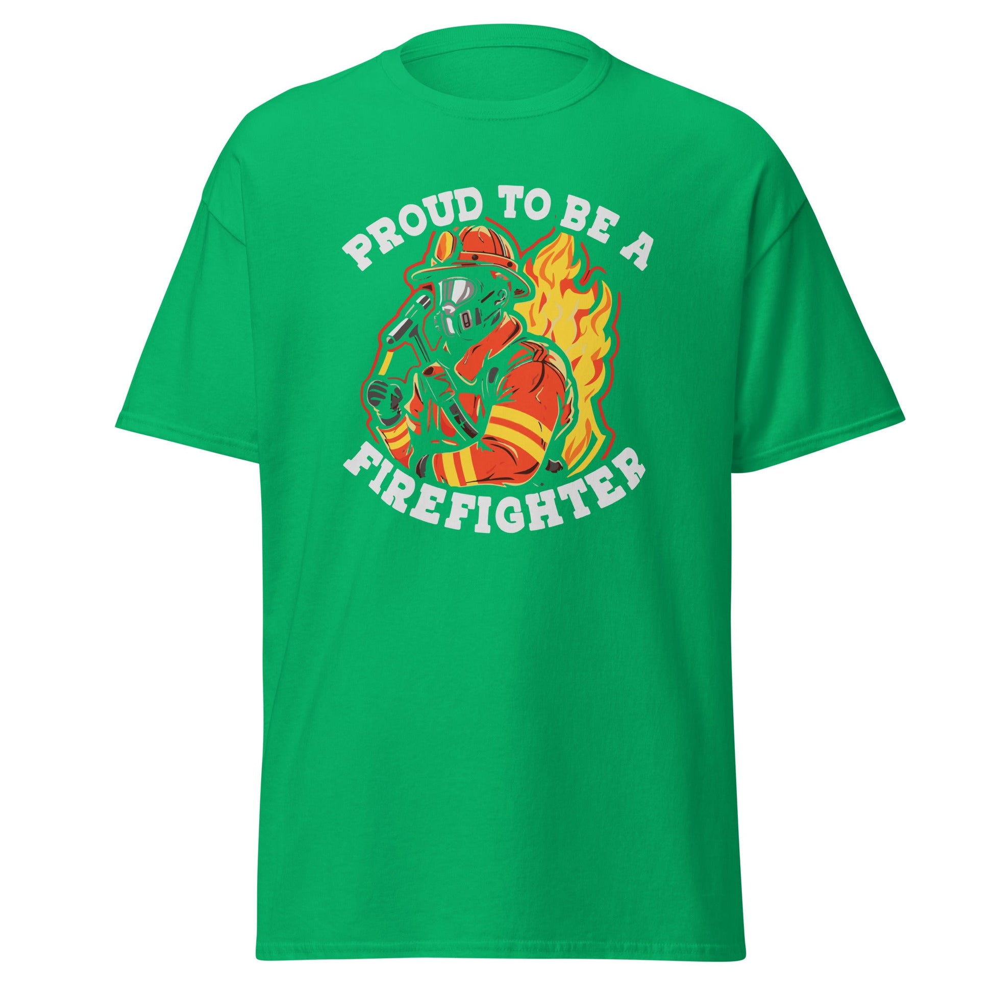 Proud Firefighter | Firefighter T-Shirt - Irish Green - T-Shirts Online