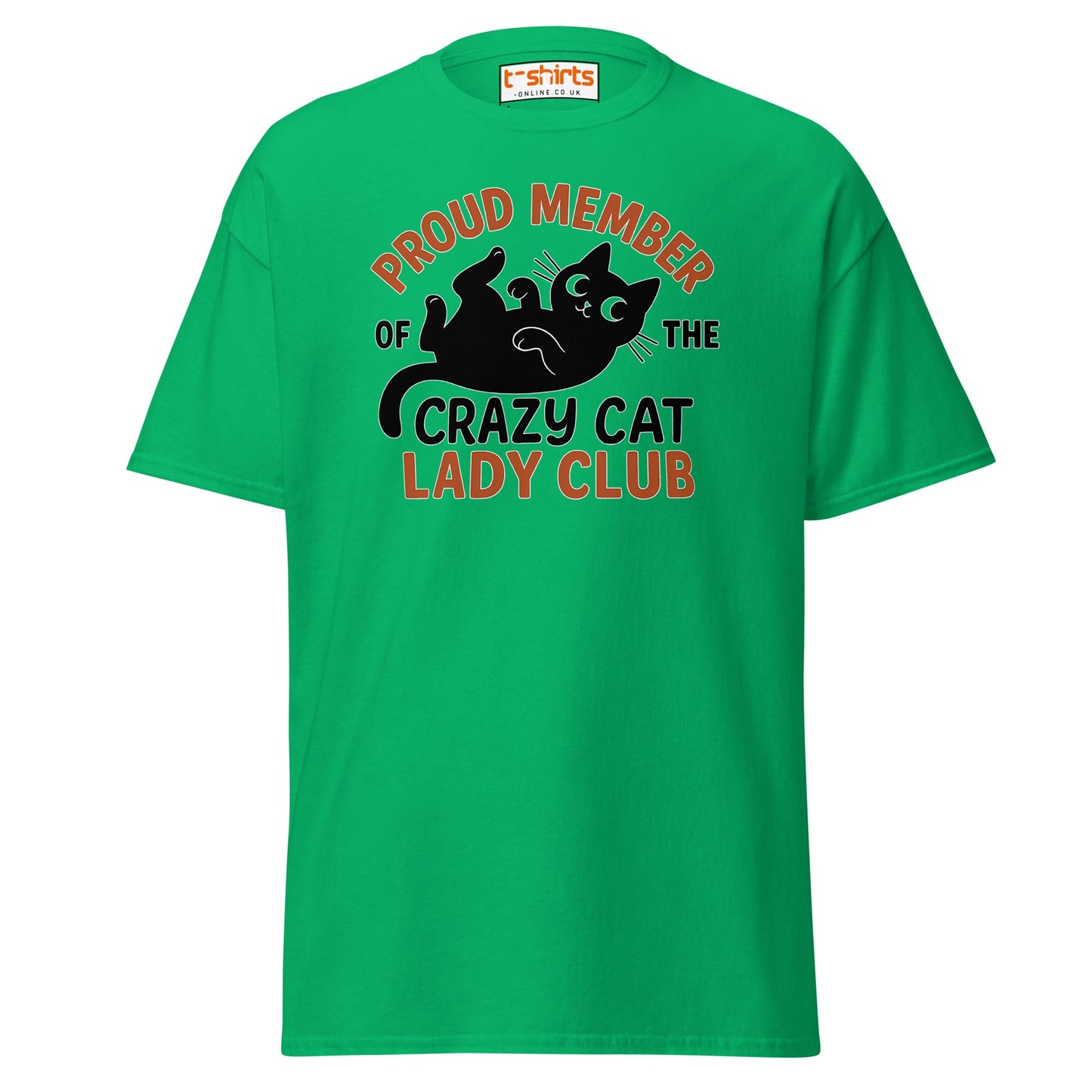 Proud Member Crazy Cat Lady Club T-Shirt - Irish Green - T-Shirts Online