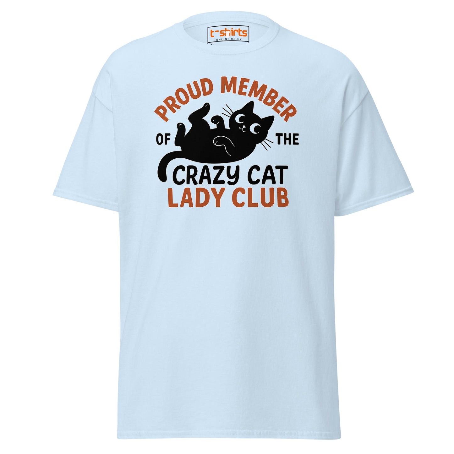 Proud Member Crazy Cat Lady Club T-Shirt - Light Blue - T-Shirts Online