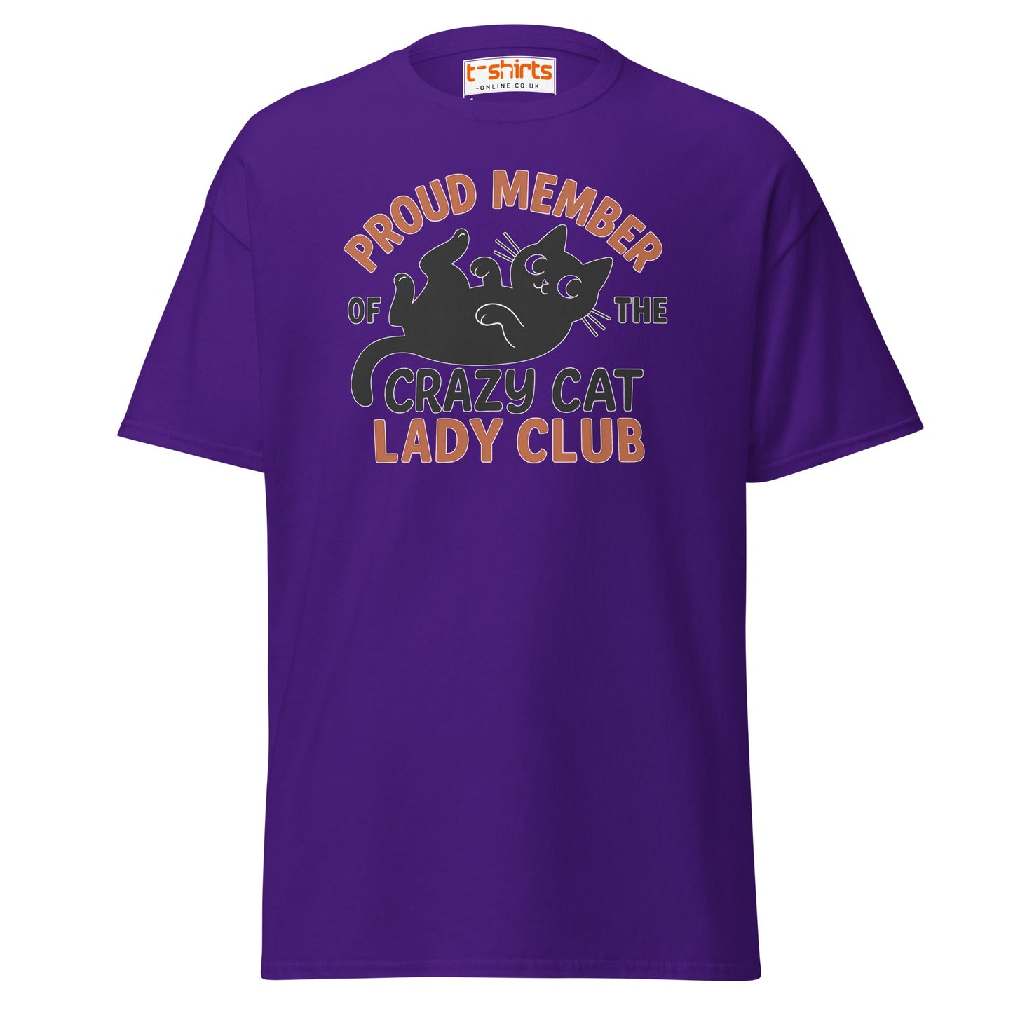 Proud Member Crazy Cat Lady Club T-Shirt - Purple - T-Shirts Online