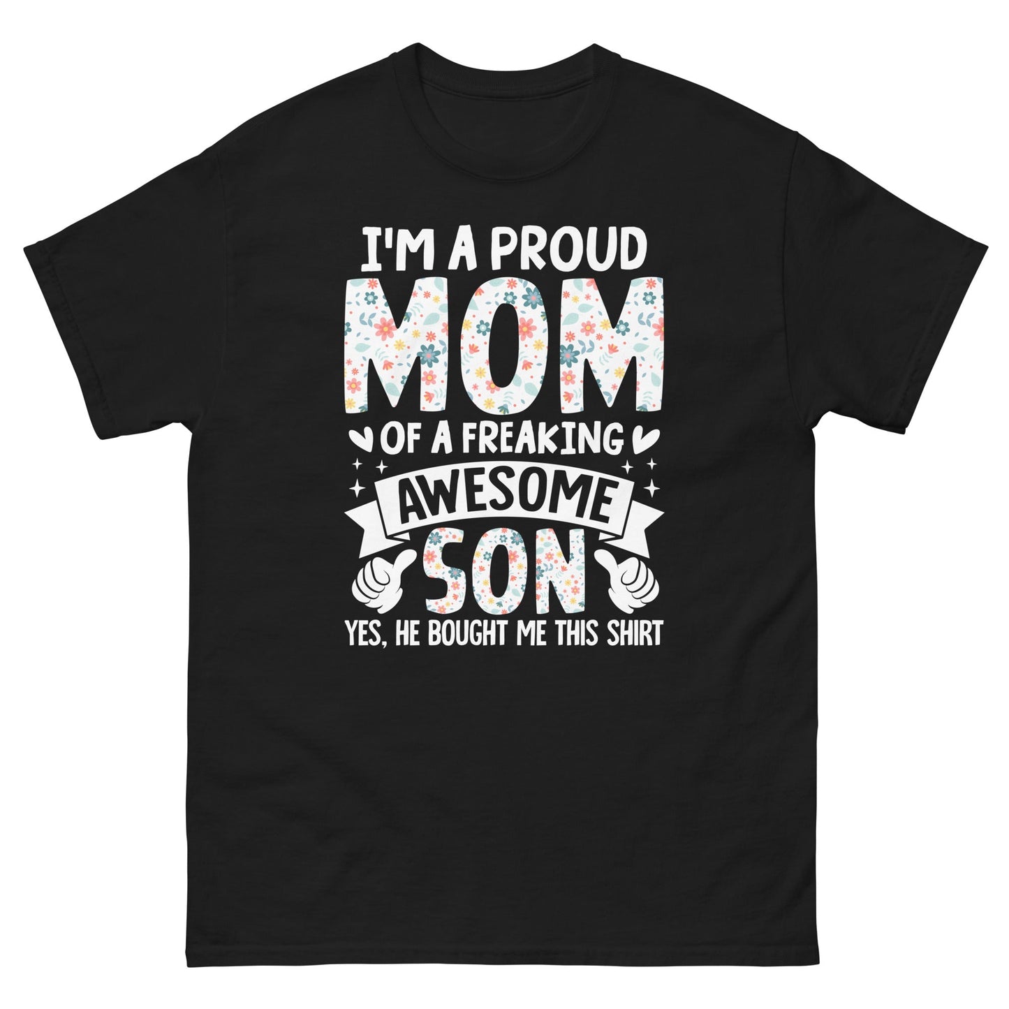 Proud Mum | Mother's Day T-Shirt - Black - T-Shirts Online