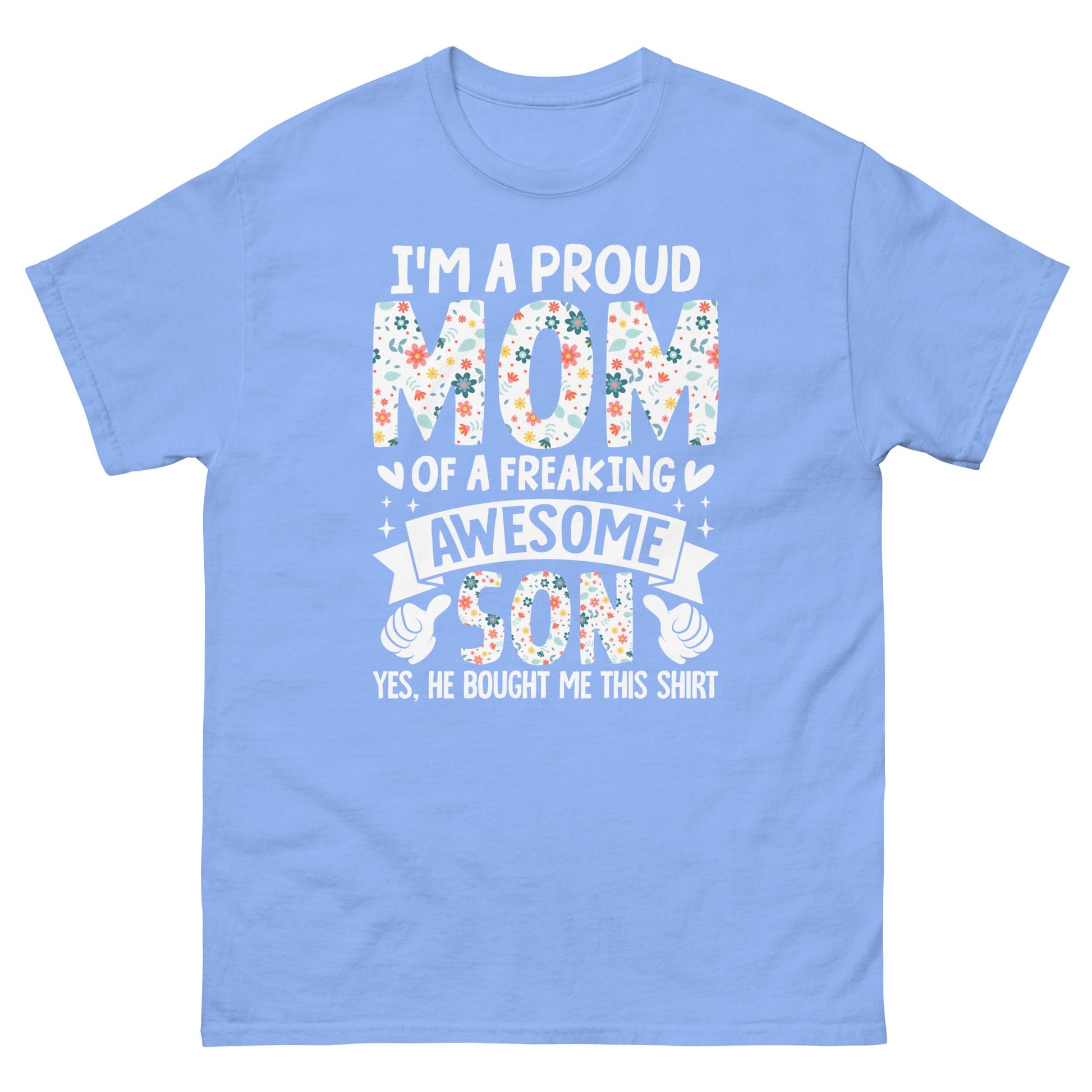Proud Mum | Mother's Day T-Shirt - Carolina Blue - T-Shirts Online
