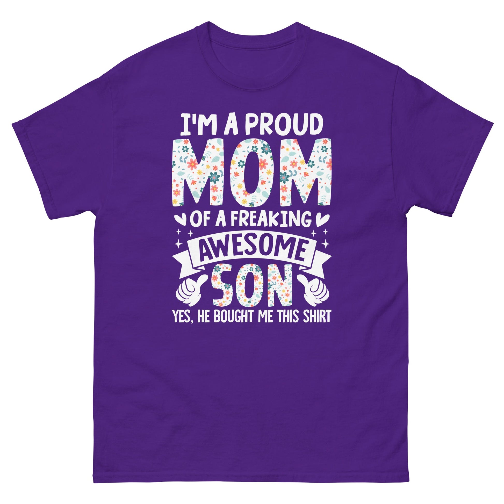 Proud Mum | Mother's Day T-Shirt - Purple - T-Shirts Online