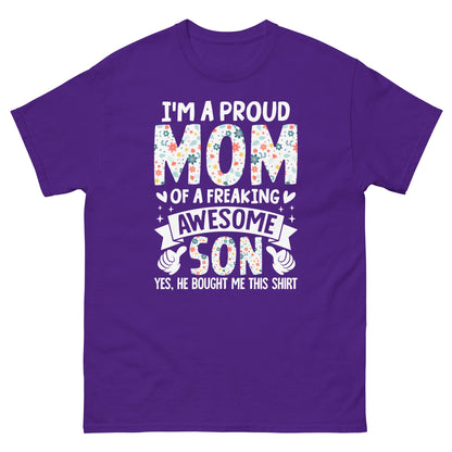 Proud Mum | Mother's Day T-Shirt - Purple - T-Shirts Online