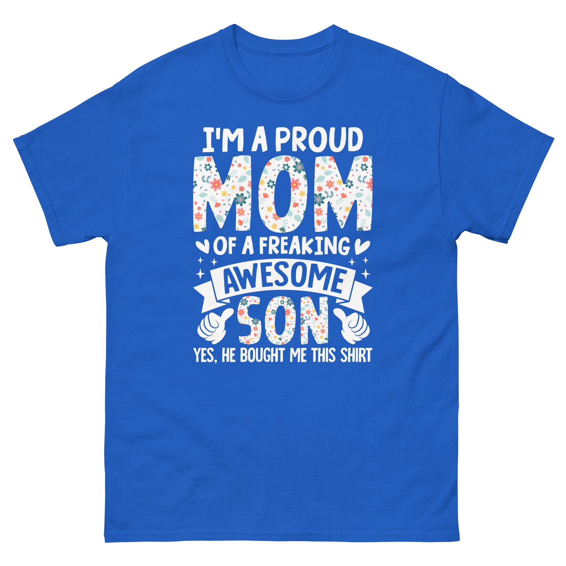 Proud Mum | Mother's Day T-Shirt - Royal - T-Shirts Online