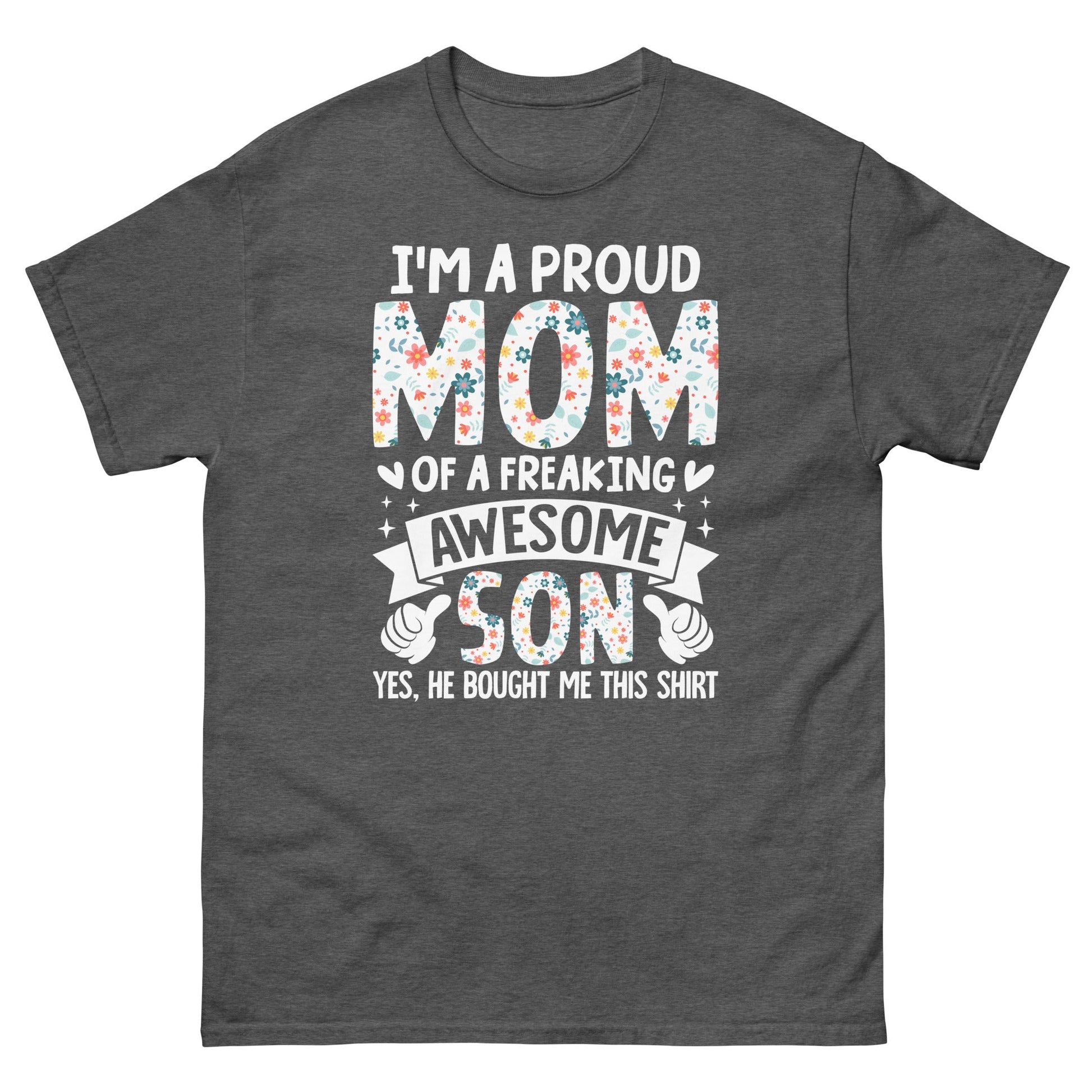 Proud Mum | Mother's Day T-Shirt - Dark Heather - T-Shirts Online
