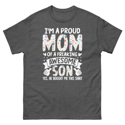 Proud Mum | Mother's Day T-Shirt - Dark Heather - T-Shirts Online