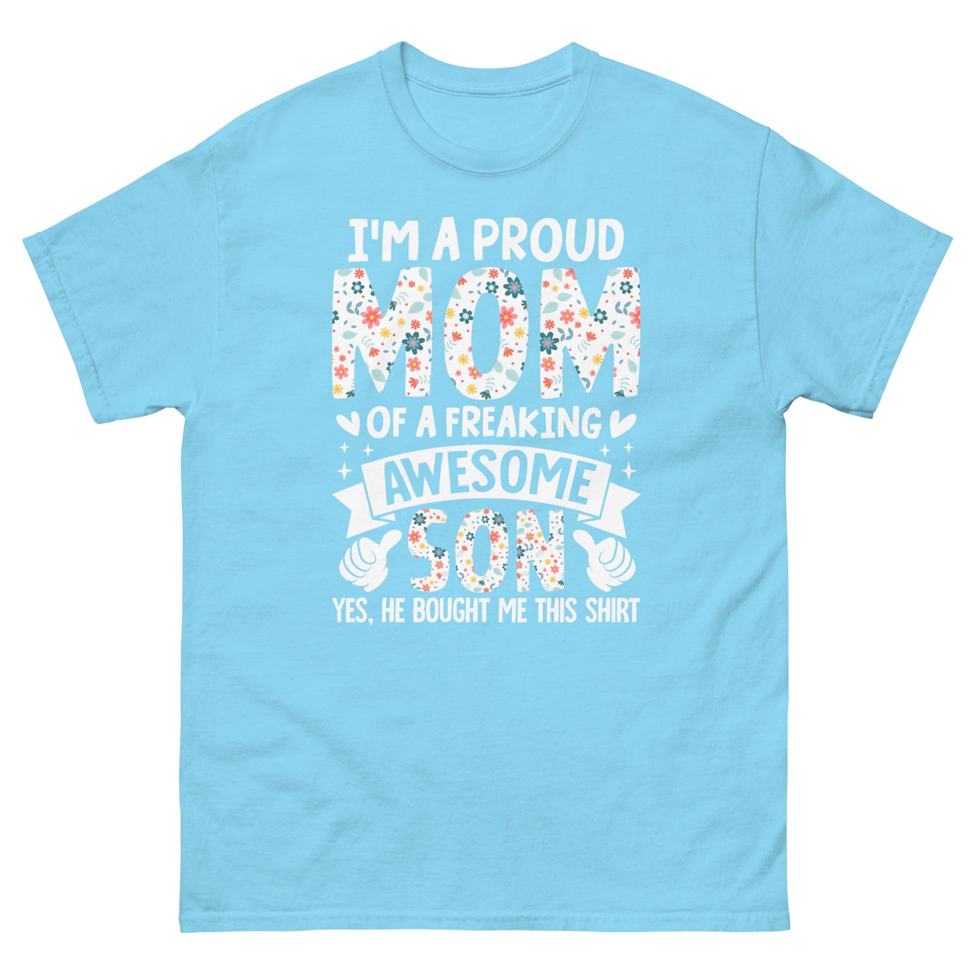 Proud Mum | Mother's Day T-Shirt - Sky - T-Shirts Online