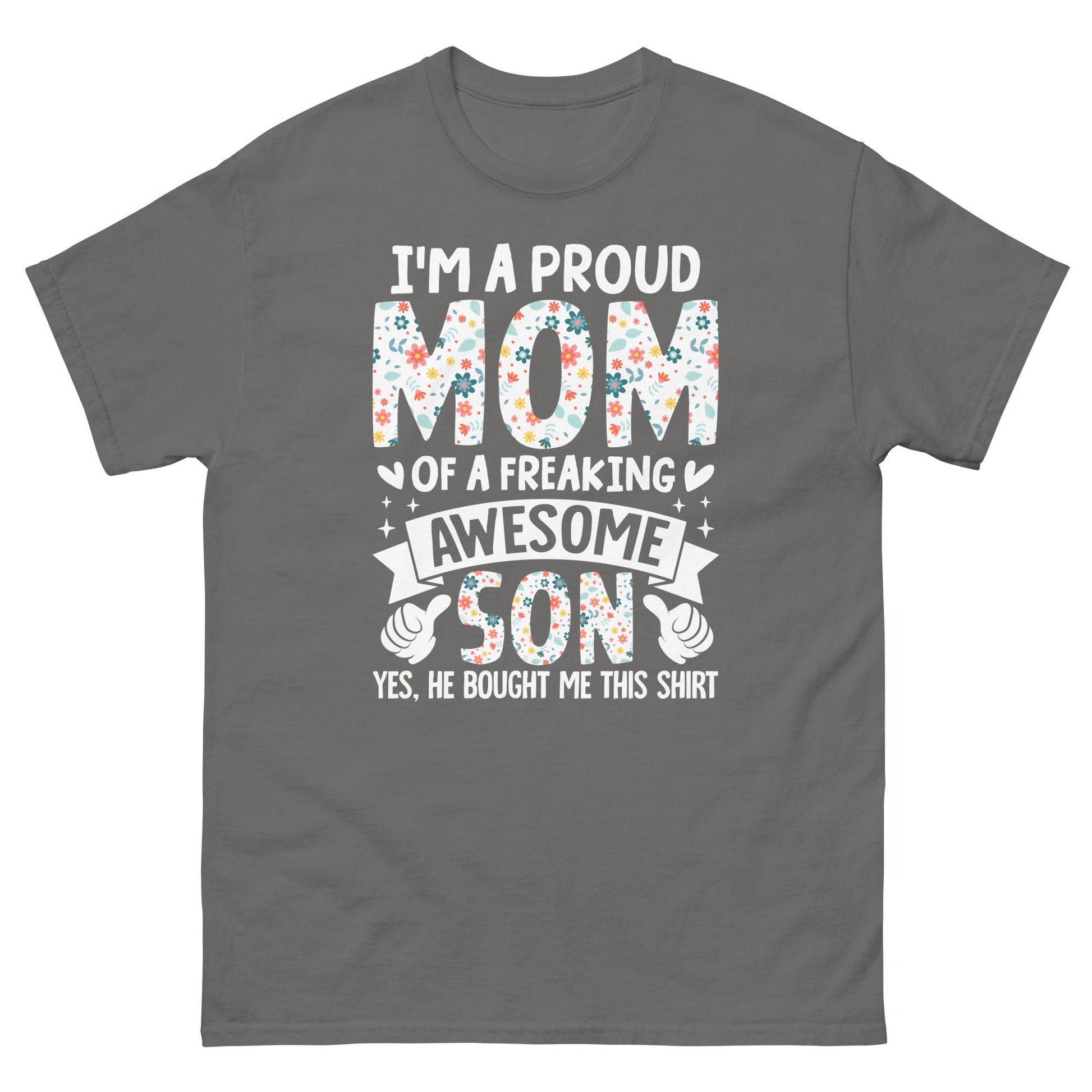 Proud Mum | Mother's Day T-Shirt - Charcoal - T-Shirts Online