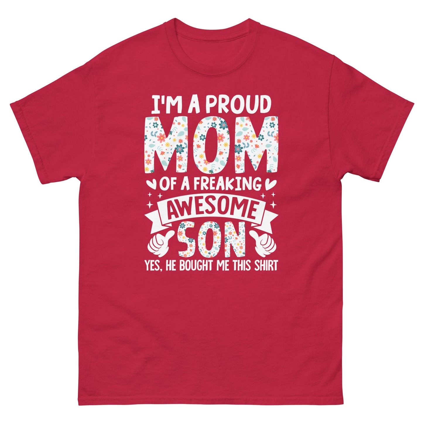 Proud Mum | Mother's Day T-Shirt - Cardinal - T-Shirts Online